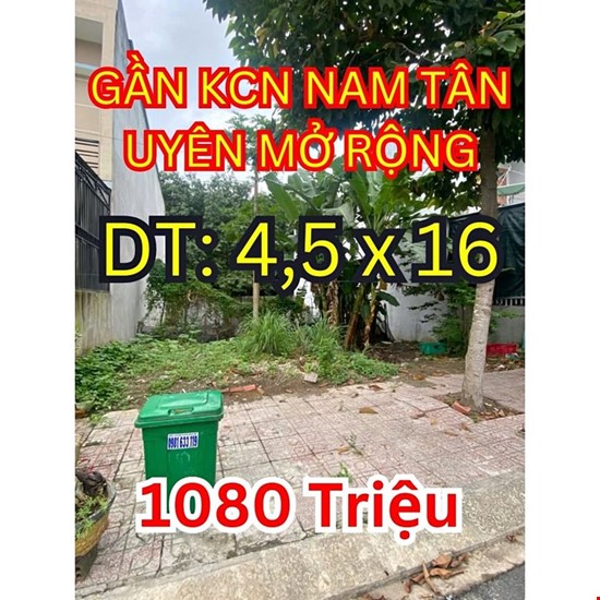 🛑BÁN NHANH MIẾNG ĐẤT🛑, Bán nhanh MIẾNG ĐẤT chủ gửi để lấy tiền lo công việc,Gần KCN Nam Tân Uyên